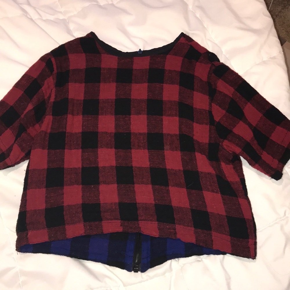 vintage plaid top
